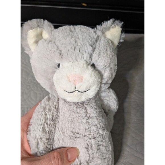 New Wo Tag Bashful Grey Kitten Jellycat Retired Cat Stuffed Animal Plush Soft - Picture 5 of 5